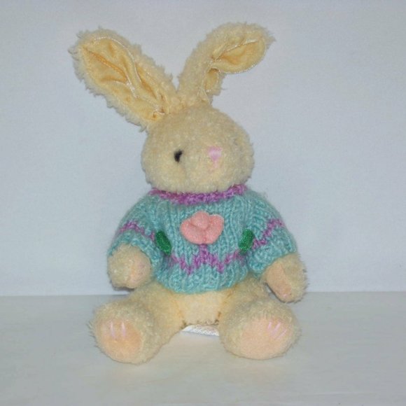 1997 CHRISHA PLAYFUL EASTER RABBIT JOINTED PLUSH - Picture 3 of 6